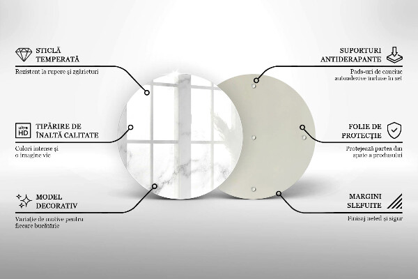 Skleněná deska do kuchyně Moderní mramor