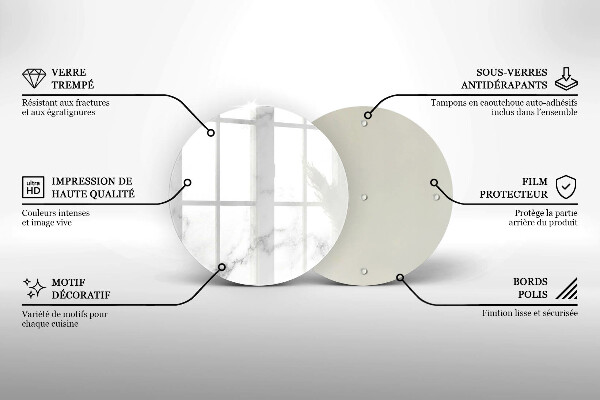 Skleněná deska do kuchyně Moderní mramor