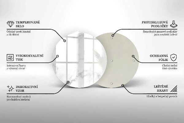 Skleněná deska do kuchyně Moderní mramor
