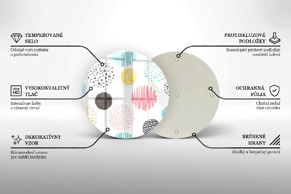 Skleněná deska do kuchyně Malované tvary
