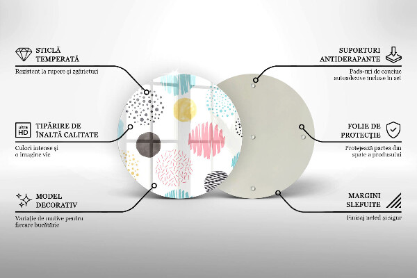 Skleněná deska do kuchyně Malované tvary