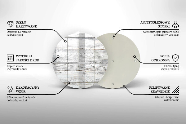 Skleněná deska do kuchyně Světlé dřevěné desky