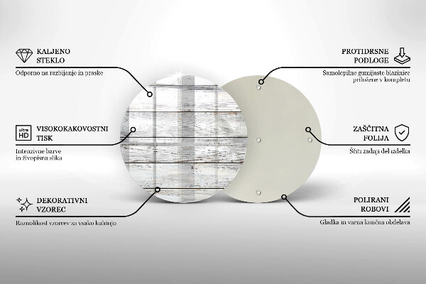 Skleněná deska do kuchyně Světlé dřevěné desky