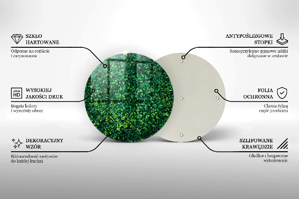 Skleněná deska do kuchyně Rostlina s malými listy