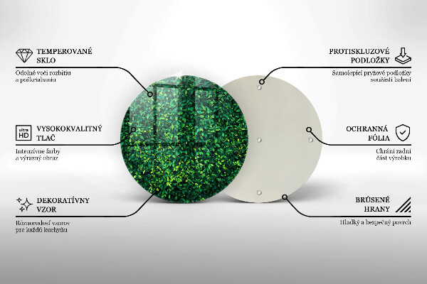 Skleněná deska do kuchyně Rostlina s malými listy