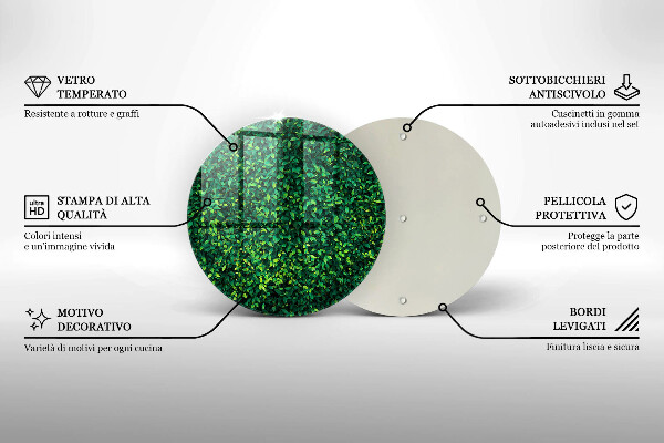 Skleněná deska do kuchyně Rostlina s malými listy