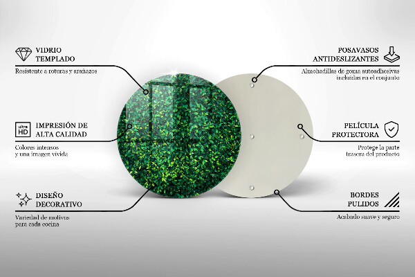 Skleněná deska do kuchyně Rostlina s malými listy