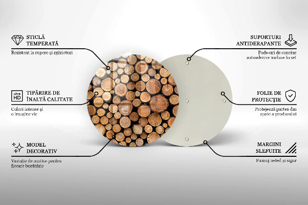Skleněná deska do kuchyně Kmeny stromů