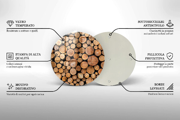 Skleněná deska do kuchyně Kmeny stromů