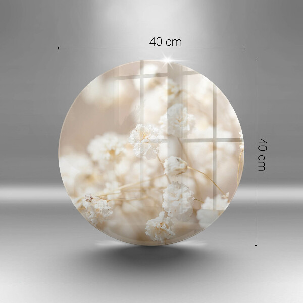 Skleněná deska do kuchyně Jemné bílé květy