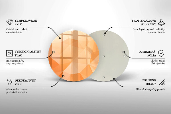Skleněná deska do kuchyně Geometrické pozadí
