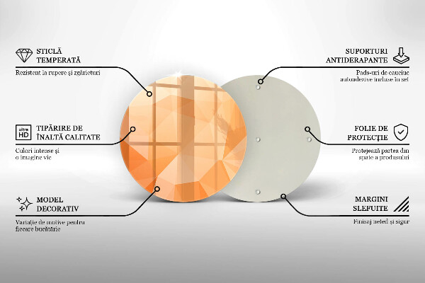 Skleněná deska do kuchyně Geometrické pozadí