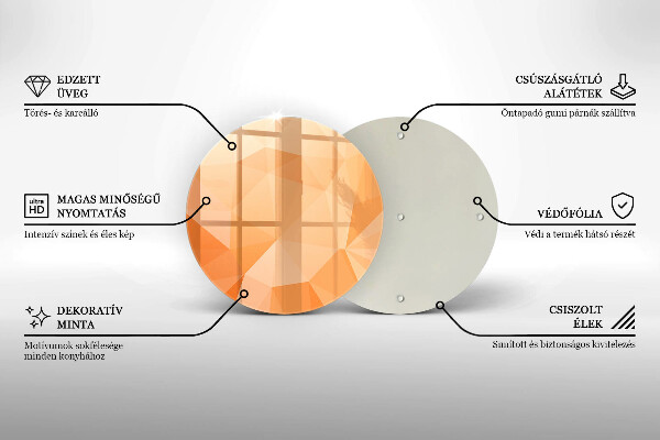 Skleněná deska do kuchyně Geometrické pozadí
