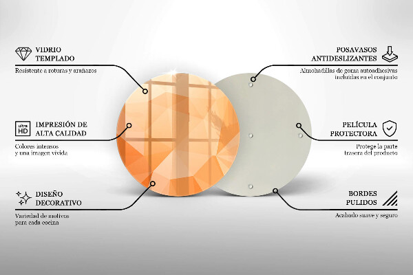 Skleněná deska do kuchyně Geometrické pozadí
