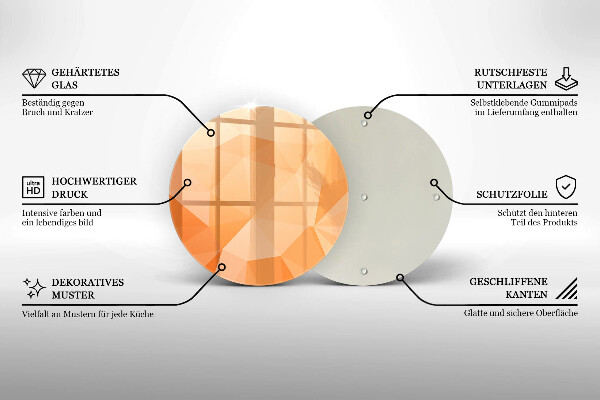 Skleněná deska do kuchyně Geometrické pozadí