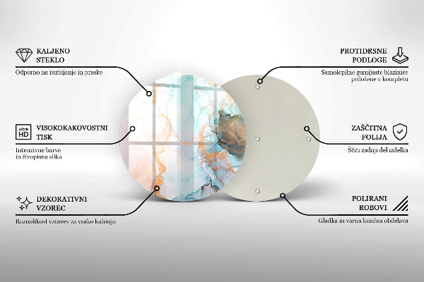 Skleněná deska do kuchyně Mramorová abstrakce