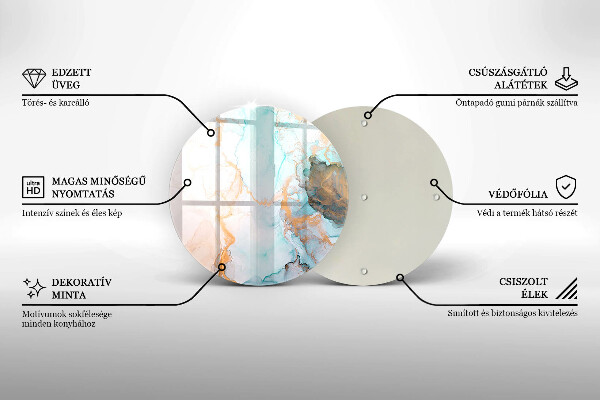 Skleněná deska do kuchyně Mramorová abstrakce