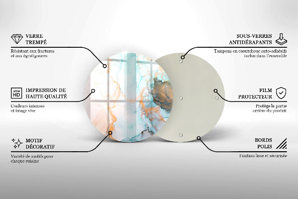 Skleněná deska do kuchyně Mramorová abstrakce