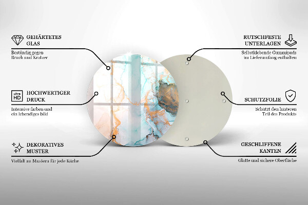 Skleněná deska do kuchyně Mramorová abstrakce