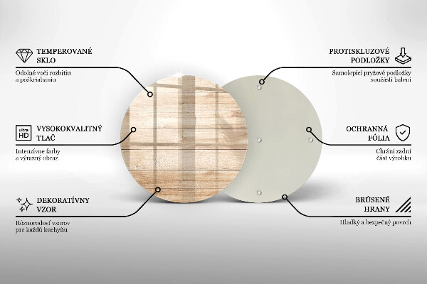 Skleněná deska do kuchyně Dřevěná prkna