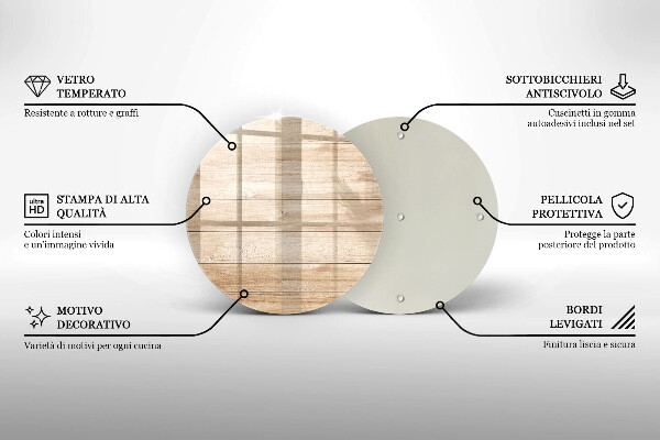 Skleněná deska do kuchyně Dřevěná prkna