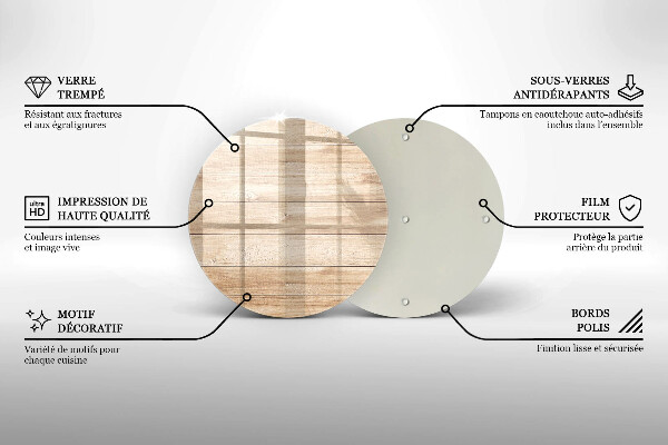Skleněná deska do kuchyně Dřevěná prkna