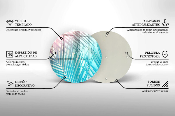 Skleněná deska do kuchyně Pastelové listy