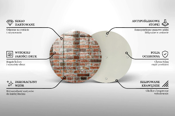 Skleněná deska do kuchyně Stará cihlová zeď