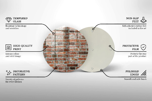 Skleněná deska do kuchyně Stará cihlová zeď