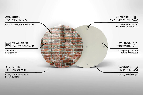 Skleněná deska do kuchyně Stará cihlová zeď