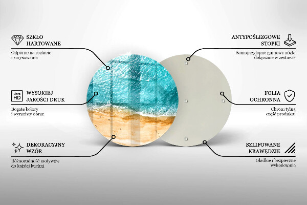 Skleněná deska do kuchyně Pláž pobřeží a moře