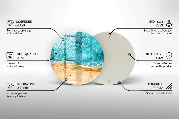 Skleněná deska do kuchyně Pláž pobřeží a moře