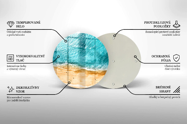 Skleněná deska do kuchyně Pláž pobřeží a moře