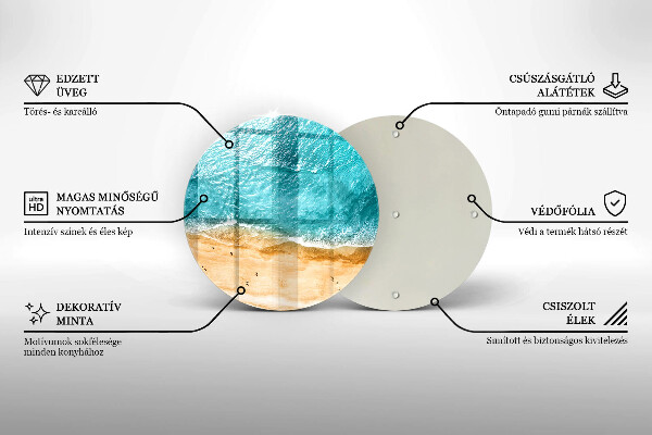 Skleněná deska do kuchyně Pláž pobřeží a moře