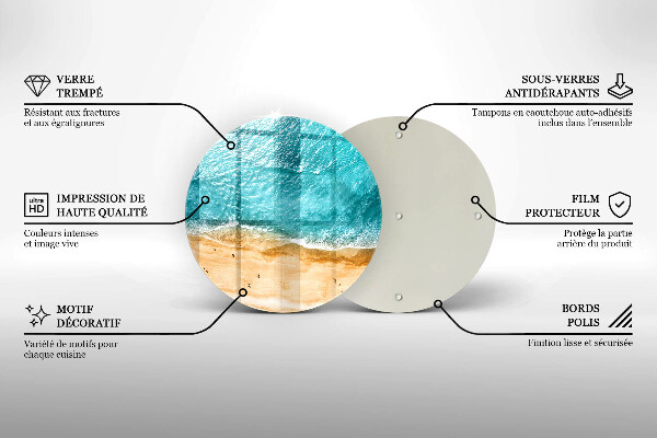 Skleněná deska do kuchyně Pláž pobřeží a moře