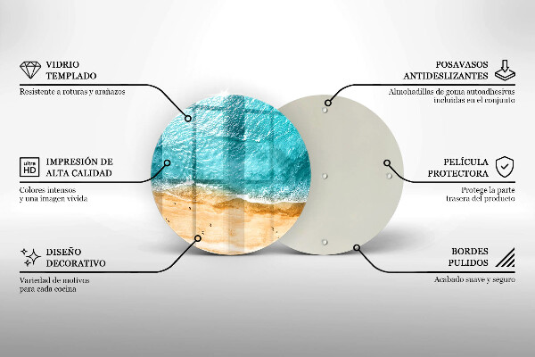 Skleněná deska do kuchyně Pláž pobřeží a moře