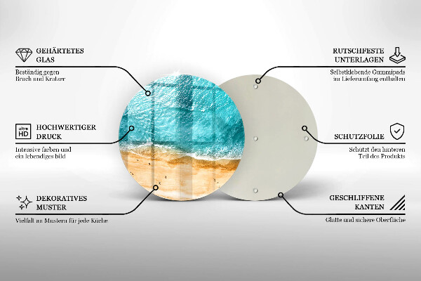 Skleněná deska do kuchyně Pláž pobřeží a moře