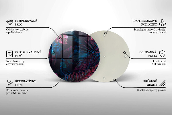 Skleněná deska do kuchyně Temná džungle