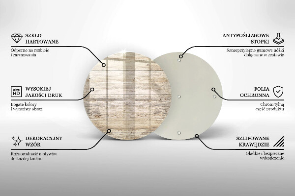 Skleněná deska do kuchyně Dřevěná prkna