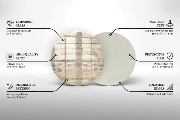 Skleněná deska do kuchyně Dřevěná prkna