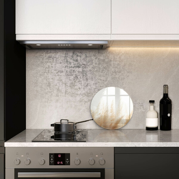 Skleněná deska do kuchyně Pampová tráva