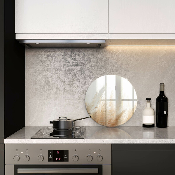 Skleněná deska do kuchyně Pampová tráva