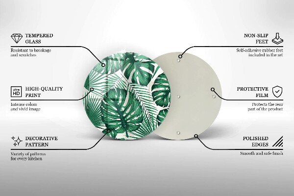 Skleněná deska do kuchyně Monstera odchází