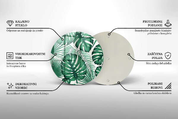 Skleněná deska do kuchyně Monstera odchází