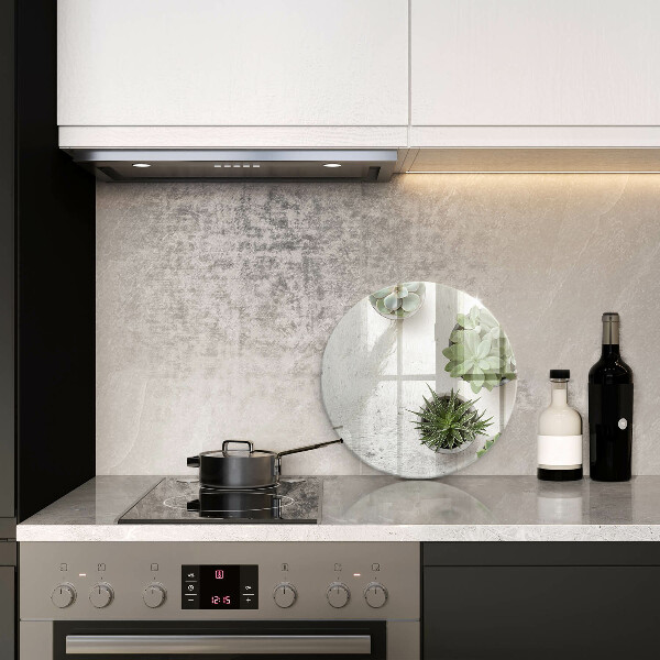 Skleněná deska do kuchyně Sukulenty na betonu