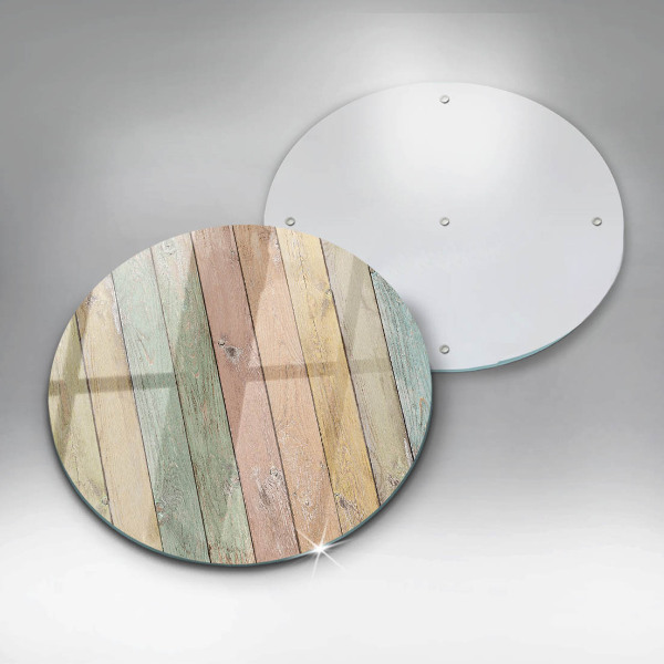 Skleněná deska do kuchyně Barevné vintage desky