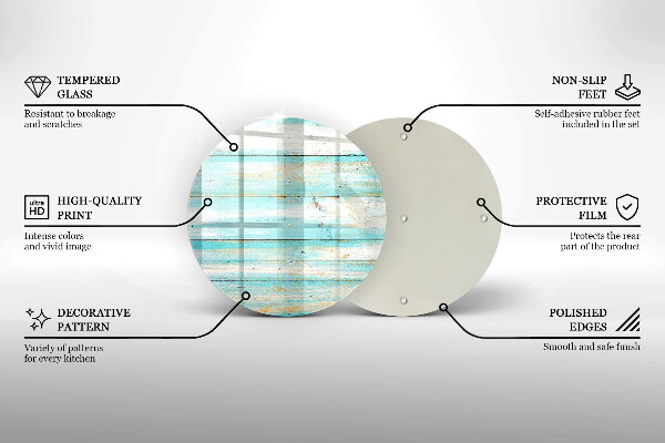 Skleněná deska do kuchyně Vintage dřevěné desky