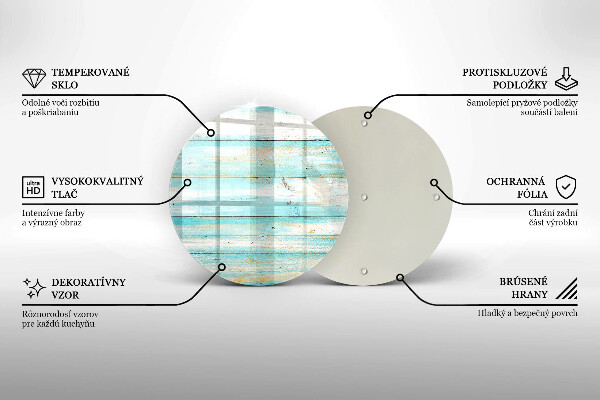 Skleněná deska do kuchyně Vintage dřevěné desky