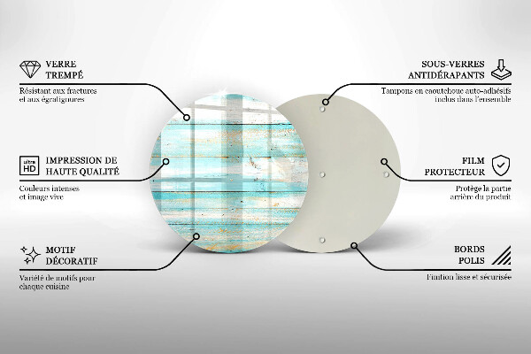 Skleněná deska do kuchyně Vintage dřevěné desky