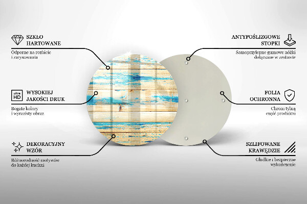 Skleněná deska do kuchyně Retro dřevěné desky